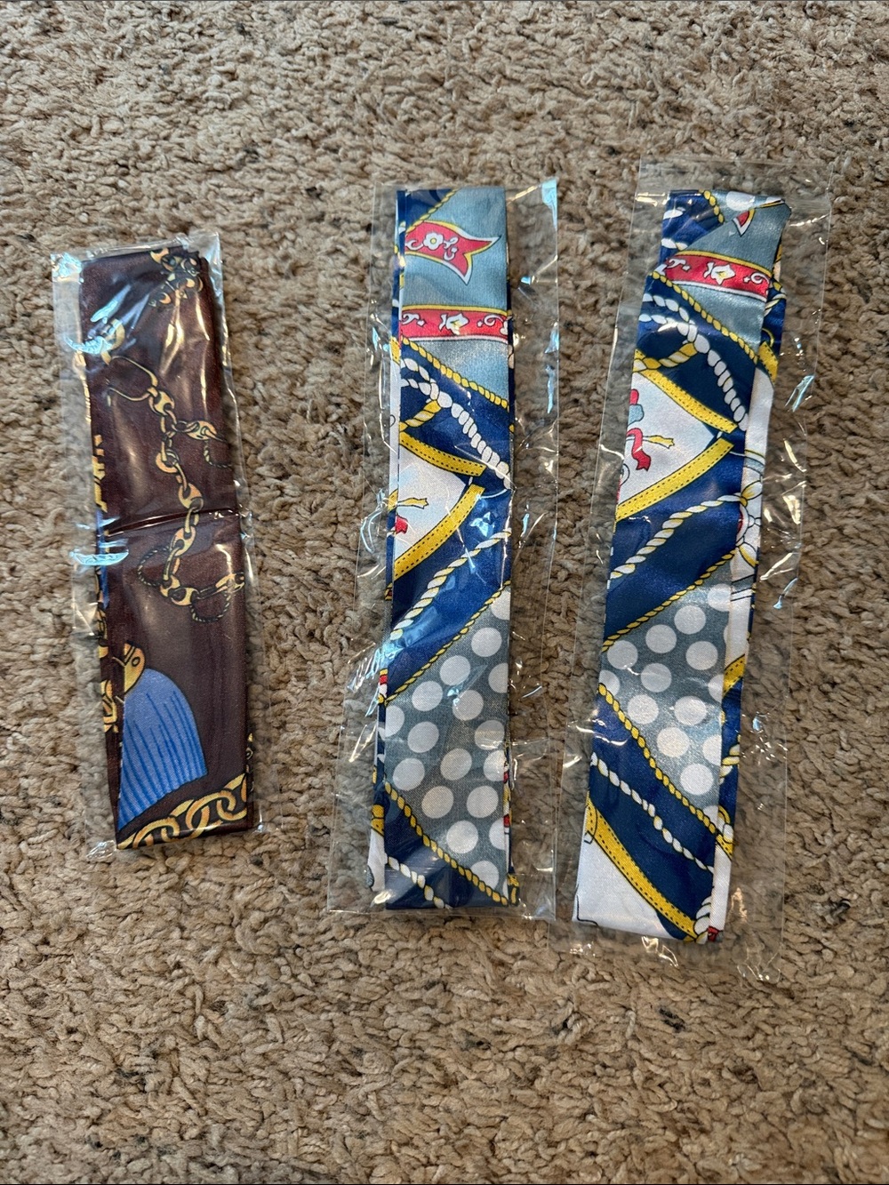Set of 3 Silk Scarf Twillys unbranded